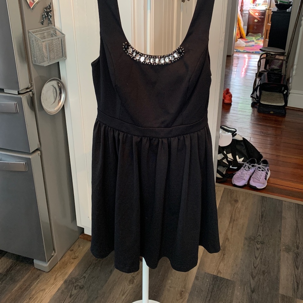 Princess by Vera Wang black rhinestone mini dress. Worn once